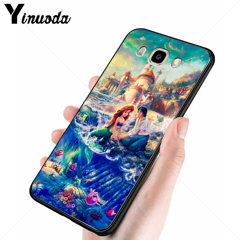Yinuoda Русалочка черный мягкий чехол для телефона из ТПУ Samsung Galaxy j2prime j4plus j6plus j7 prime j8