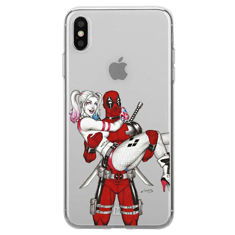 Супер крутой мягкий чехол Marvel Deadpool Super Hero Joker Holding Avengers для iPhone 11 11Pro X 5 5S SE 6 7 8 Plus XS Max