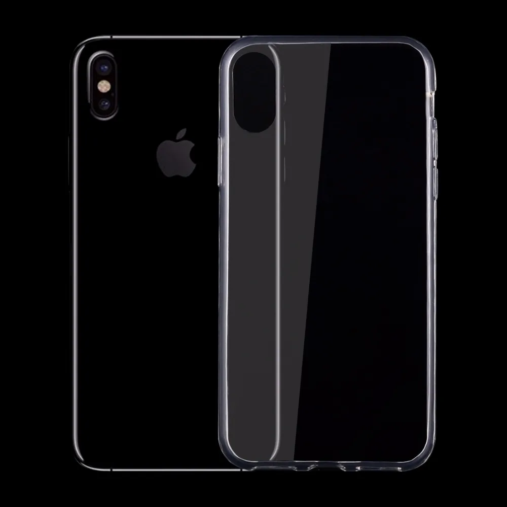 50 шт для iPhone X 0 75 мм ультра тонкий прозрачный защитный чехол из ТПУ на заднюю