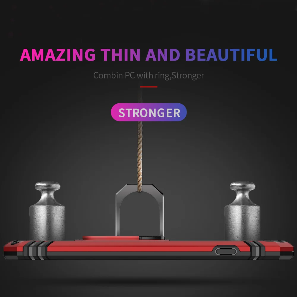 For Apple iPhone Xs Max Dual Layer Military Armor Case Magnetic Ring Stand Slim Shockproof Hard Cover for | Мобильные телефоны и