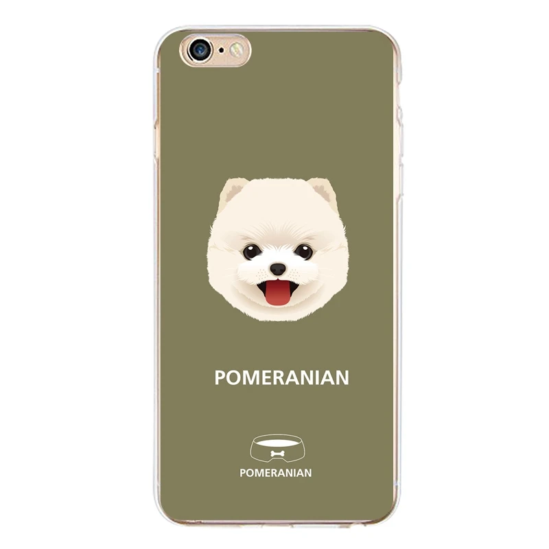 Cartoon Soft Clear TPU Phone Case For iPhone 4/4s 5 5s 6 6plus 7 8plus x Silicone Dog Printed Shell Bag Free Shipping | Мобильные