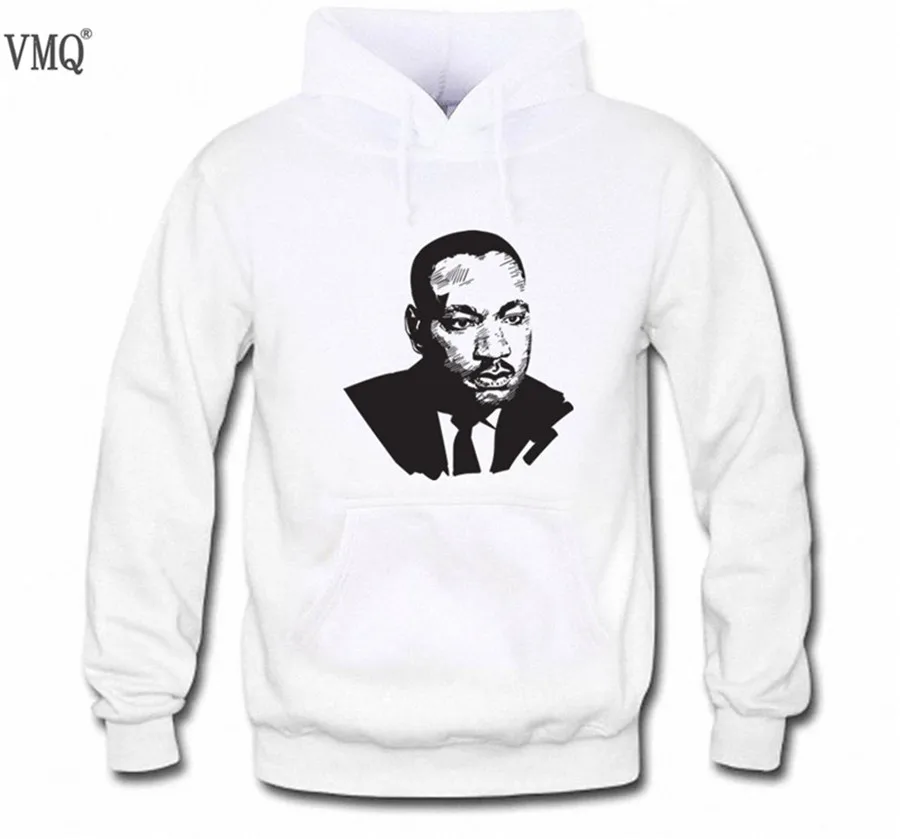 VMQ Марка 2017 Горячие Продажа Характер Мартин Лютер Кинг печати Толстовки С Hat