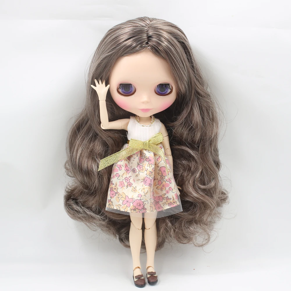 Ледяной DBS Blyth кукольные телесного цвета шарнирное тело 1/6 bjd коричневый парик