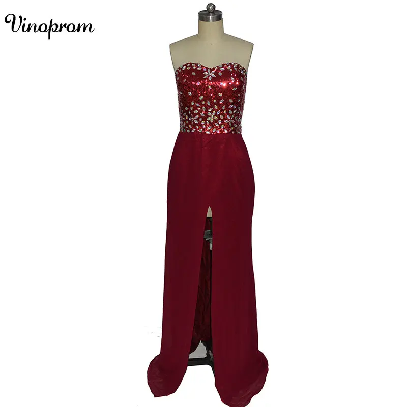 

Designed Cheap Sweetheart Dresses A Line Floor Length Party Prom Bridesmaid Dresses Appliqued Beaded Burgundy Celeb
