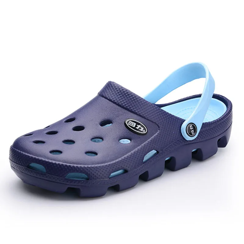 New men sandals hole slippers couple mules and clogs garden shoes for women unisex breathable beach 36-44 BF20 | Обувь