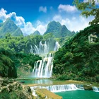 Пользовательские современный природный пейзаж водопад фотографии обои 3D настенная ткань гостиная спальня ТВ фоновая стена 3D Большая фреска