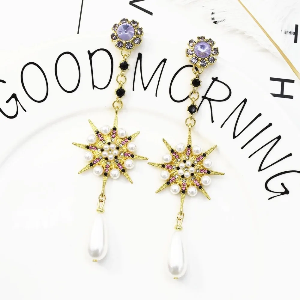 Модные трендовые золотые массивные длинные висячие серьги в форме пчелы с