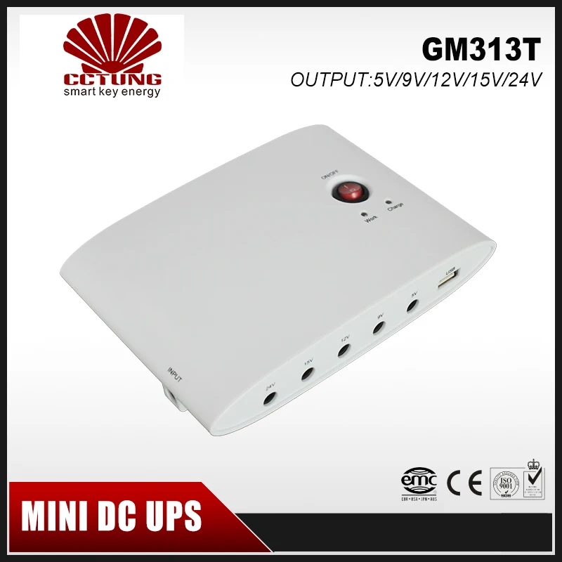 SK313T Мини Портативный UPS с 5 В/9 В/12 В/15 В/24 В DC интерфейс и USB порт Макс 24 Вт 1A выходной ток и 7800 мАч литиевая батарея
