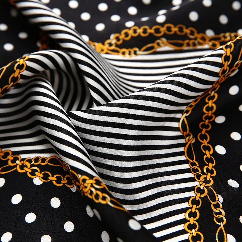 [SLKSCF] маленький квадратный шарф с модным принтом в горошек 55x55 см квадратные шарфы