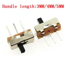Выключатель включения-выключения mini Slide Switch SS12D00G5 SS12D00G4 SS12D00G3 3pin 1P2T 2 положения высокое качество переключатель длина: 3-5 мм