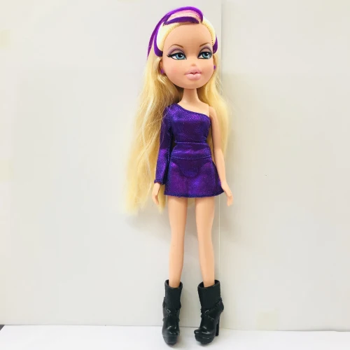 Синий 23 см оригинальная модная фигурка, оригинальная Кукла Bratz с красными волосами и красивой одеждой, кукла, лучший подарок для ребенка - Цвет: Синий