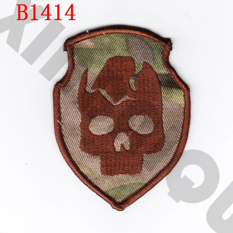Вышивка патч Сталкер череп Боевая тактика Военная - Цвет: B1414 Multicam