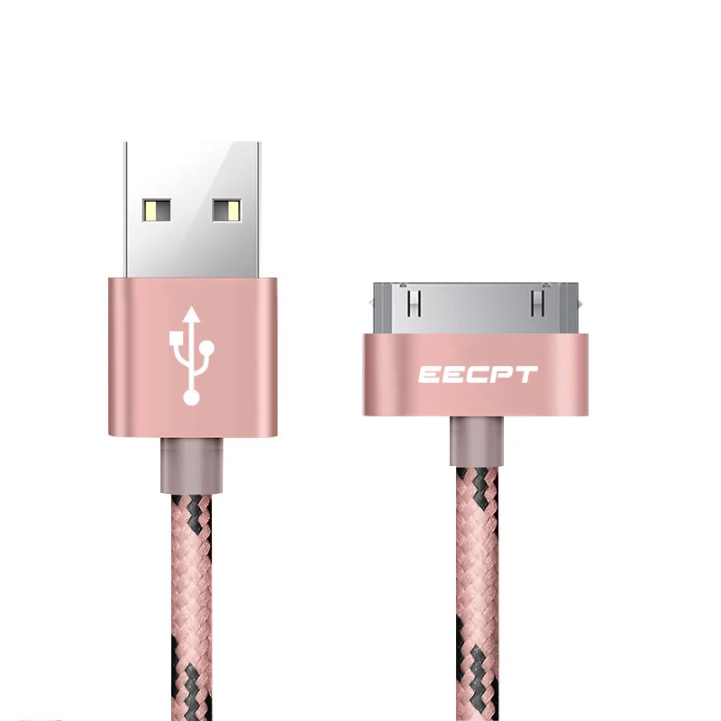 Rose Gold EECPT 30 Pin USB кабель для iPhone 4S 4 S 3GS iPad 1 2 3 iPod Nano iTouch Кабель зарядного устройства Синхронизация данных провод для быстрой зарядки адаптер - Цвет: Rose Gold