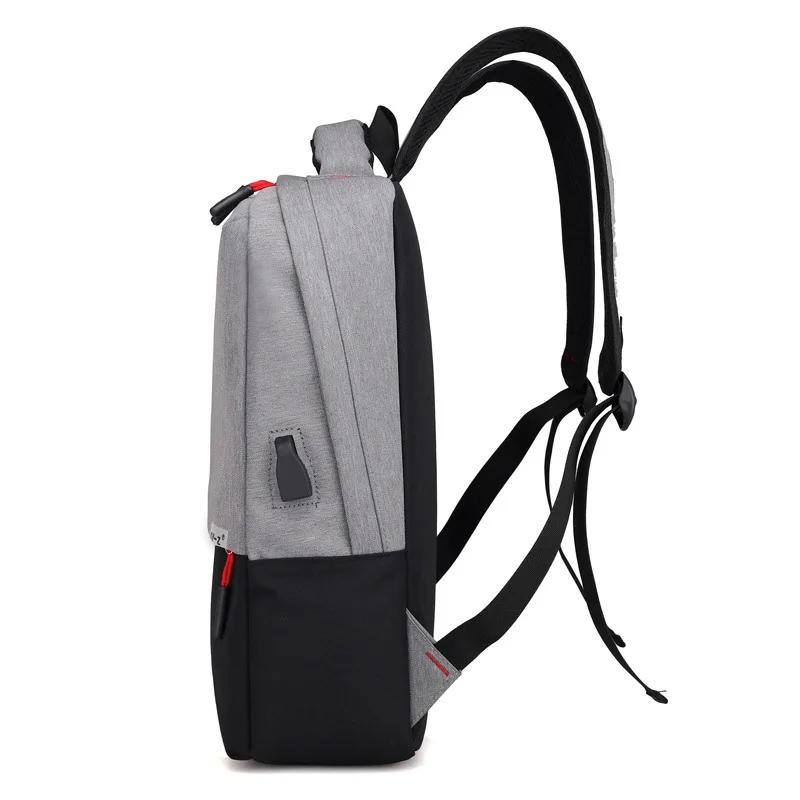 Мужской рюкзак для ноутбука внешний USB зарядка водонепроницаемый Оксфорд модный