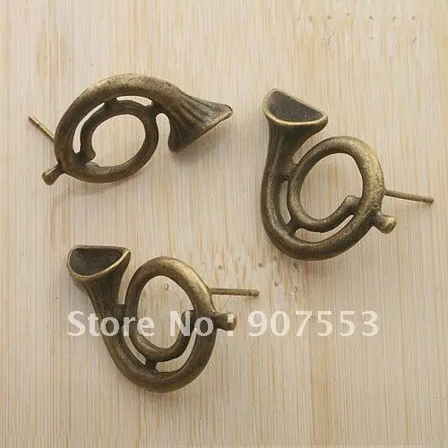 

10pcs 26x18mm antique bronze musical instrument earrings pendants G410