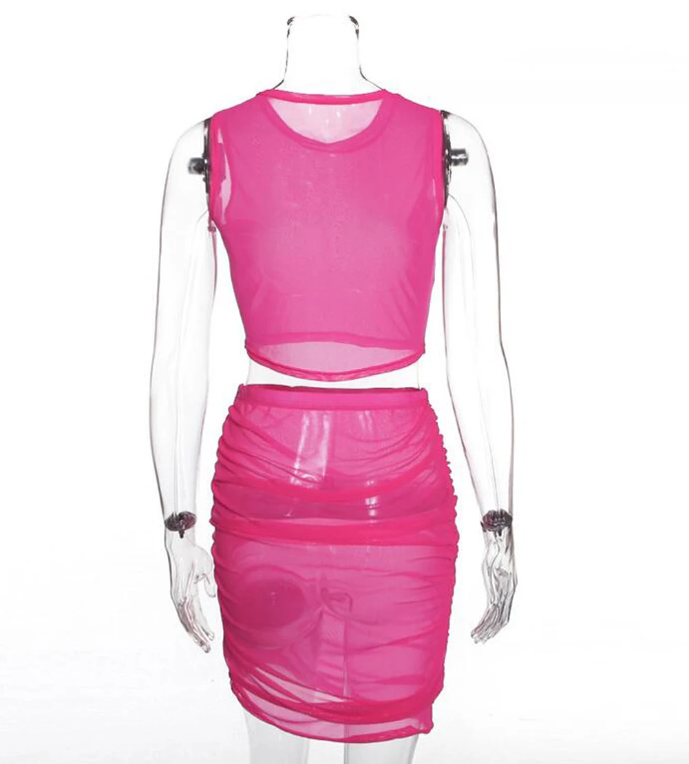 Комплект из двух предметов Женский яркий боди с u-вырезом кроп-топ юбка клубный