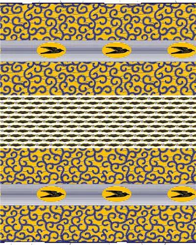 20 ESEWING Высококачественная африканская восковая ткань с принтом хлопок Анкара швейный материал для платья Анкара восковая ткань с принтом 6 ярдов - Цвет: 20