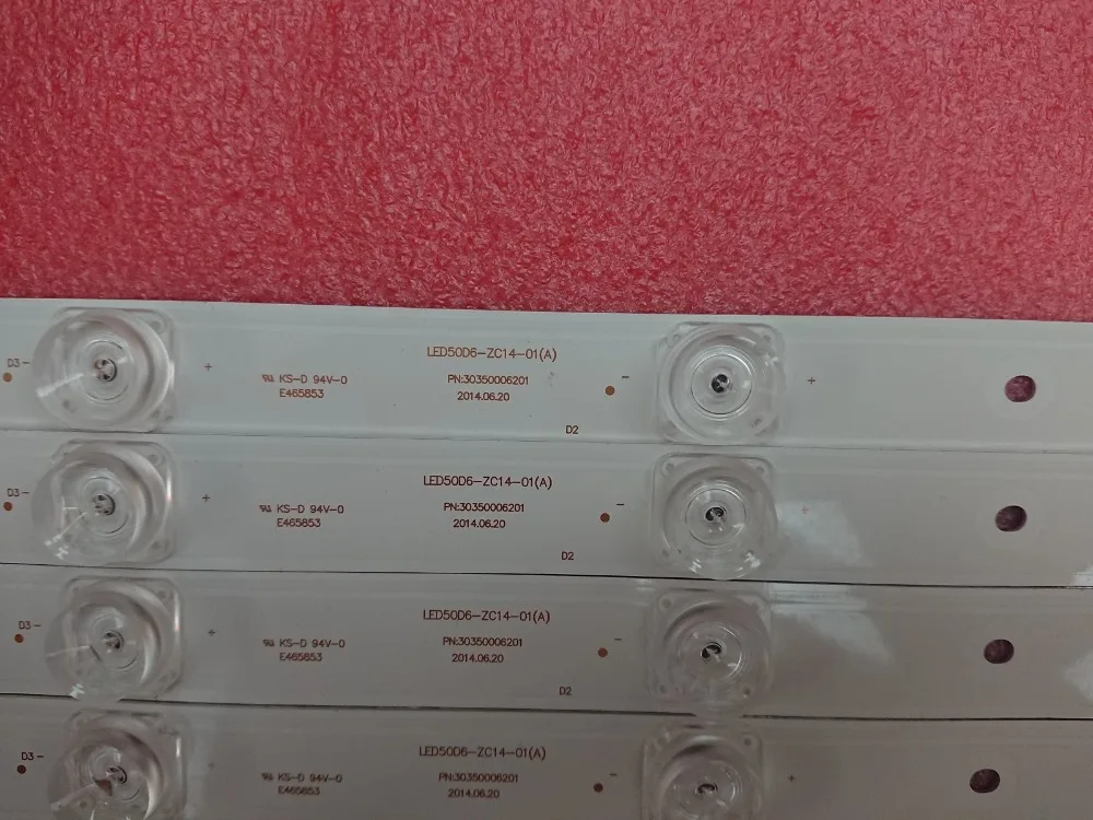 Новый комплект 12 шт. 6LED 495 мм Светодиодная лента подсветки для LE50A7100L LED50D6-ZC14-01 (A)