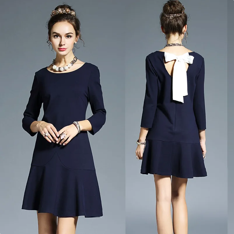 Новинка 2017 весеннее женское милое платье с открытой спиной и оборками большого