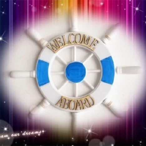 

Деревянный руль Средиземноморский штурвал 32 см, настенные подвески для руля