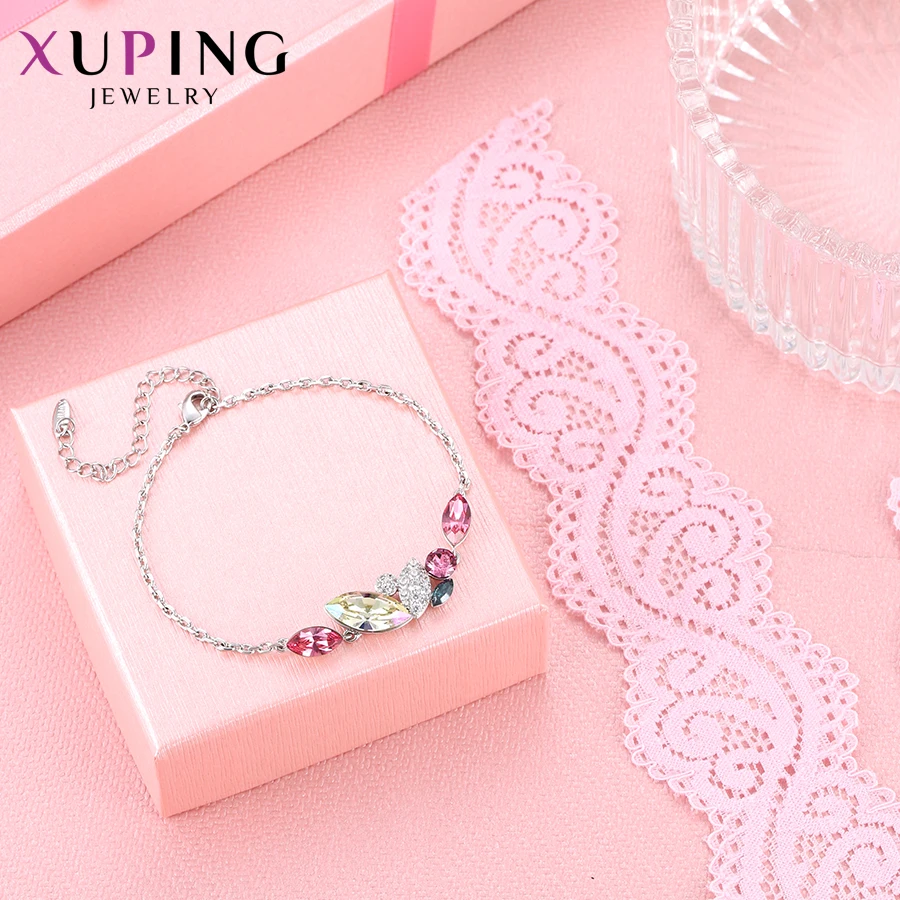 Xuping винтажные геометрические браслеты с кристаллами от Swarovski Красочные
