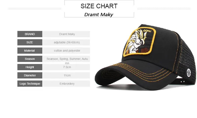 Аниме Dragon Ball Vegeta Мужская бейсболка для мужчин и женщин Высокое качество Snapback Gorras Casquette trucker сетчатая Кепка папа шляпа хип-хоп