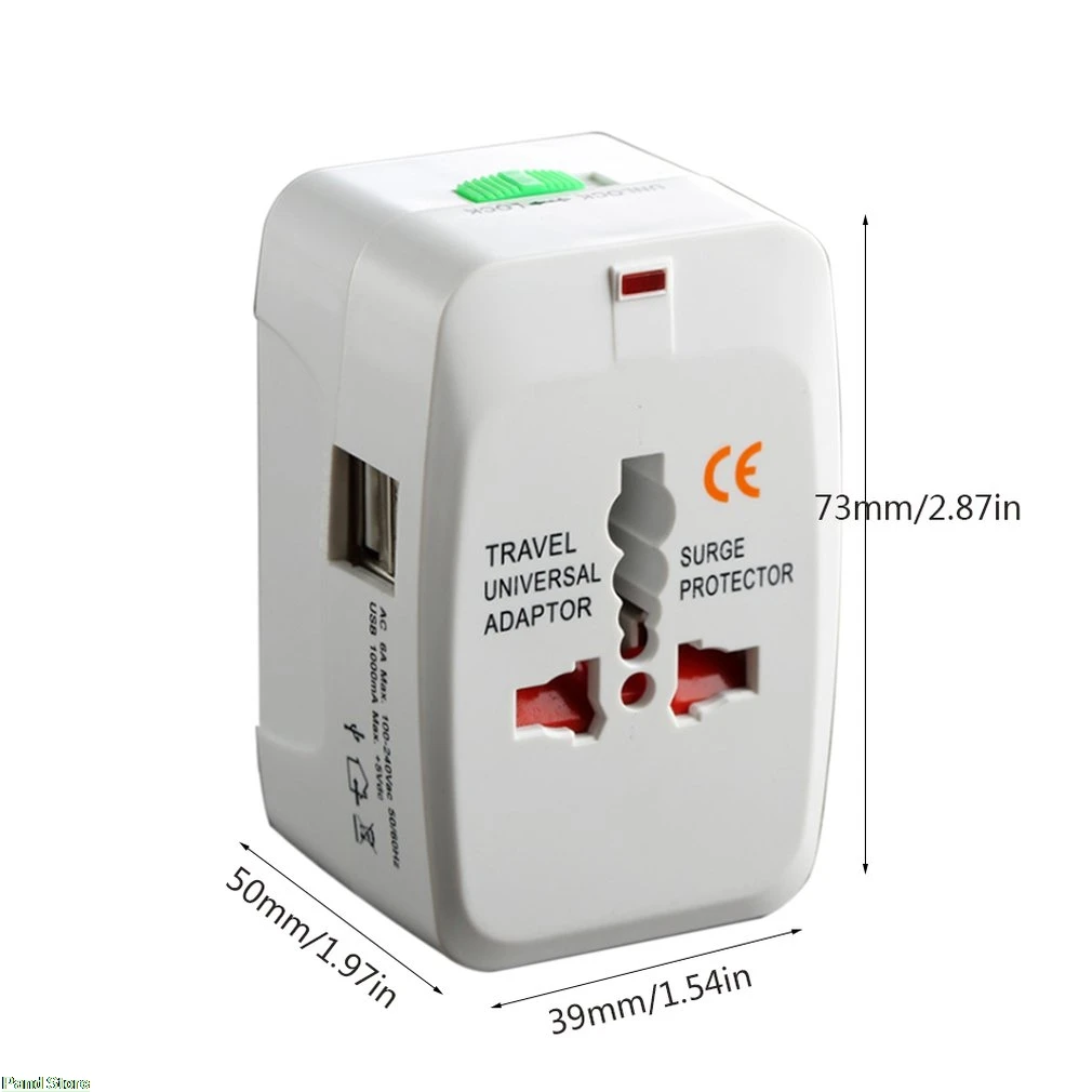 Все в одном Универсальный международный штепсельный адаптер 2 USB порта мир Путешествия AC зарядное устройство адаптер с AU US UK евро конвертер штекер
