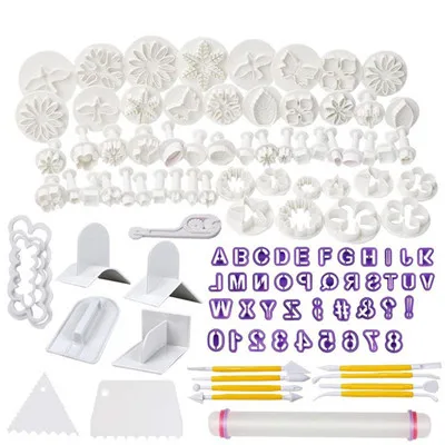 112 PCS Кондитерские инструменты аксессуары набор Инструменты для украшения тортов из мастики формочки для печенья Сахар ремесло торт Плунжер резак Скалка кондитерский мешок - Цвет: 112 PCS