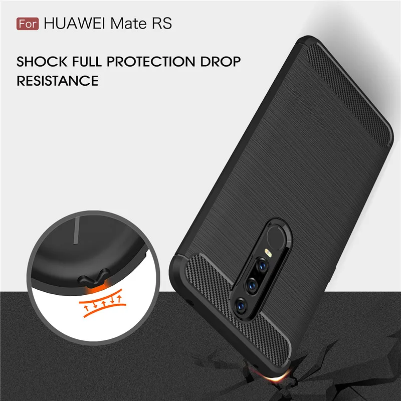 Чехол для Huawei Mate RS мягкий чехол из углеродного волокна и ТПУ 9 10 чехлы
