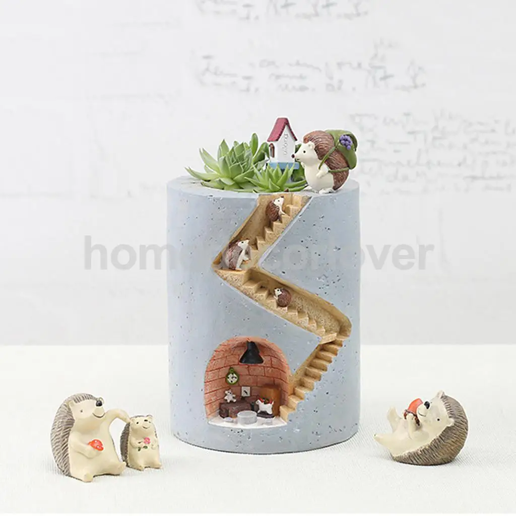 Полимерный растительный горшок для суккулентов цветочный украшение сада дизайн