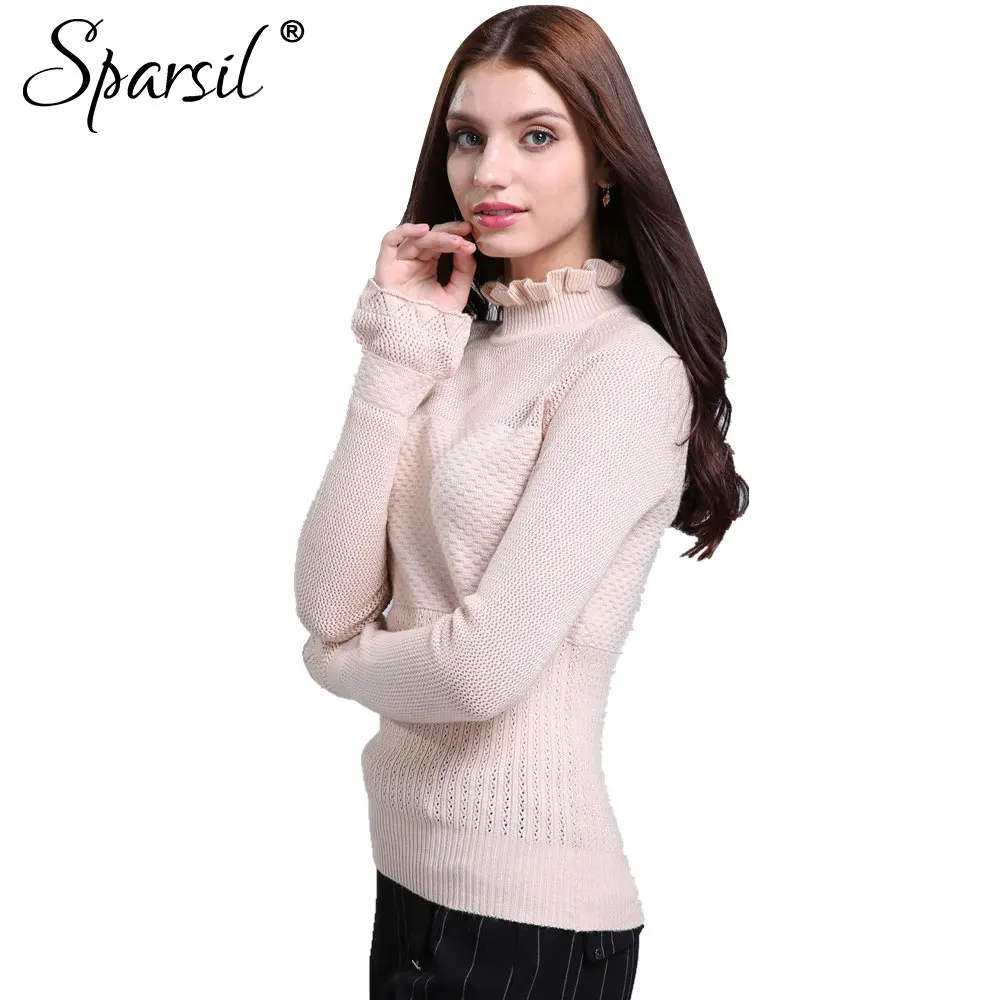 Sparsil женские осенние с рукавом-бабочкой кашемира вязаное изделие короткий