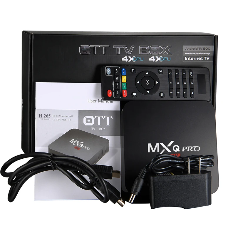Mxq Pro android-тв Box умных Android5.1 TV Amlogic S905 четырехъядерных процессоров Kodi