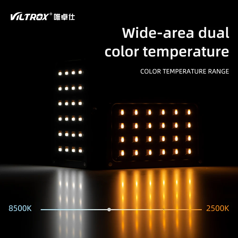Viltrox RB08 двухцветный 2500 K-8500 K мини видео светодиодный свет портативный заполняющий свет встроенный Аккумулятор для камеры телефона съемки студии