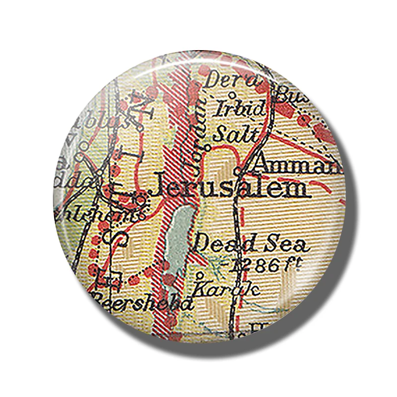 Карта памяти &quotДжерузалем&quot 30 мм магнит на холодильник Dead Sea Israel Дорожная карта