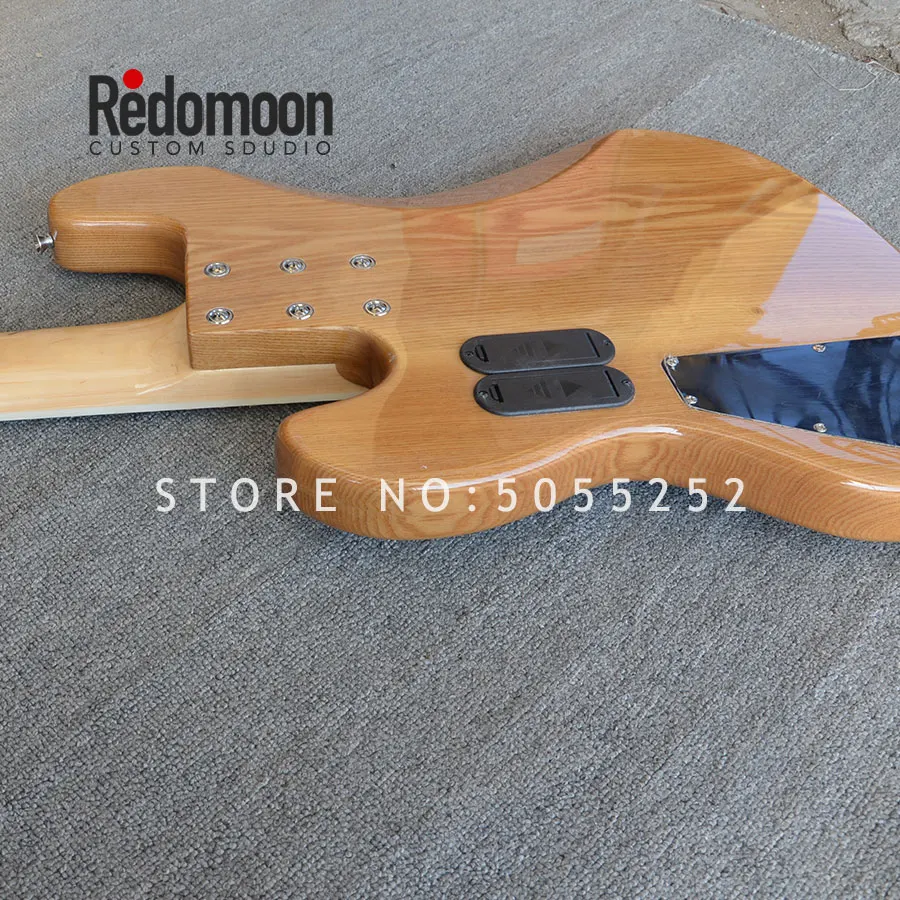 Фабричный изготовленный на заказ 5 струн басов с пепельным глазом тополя Топ 2