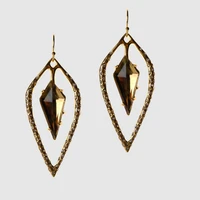 amorita boutique trendy silver color crystal drop earrings