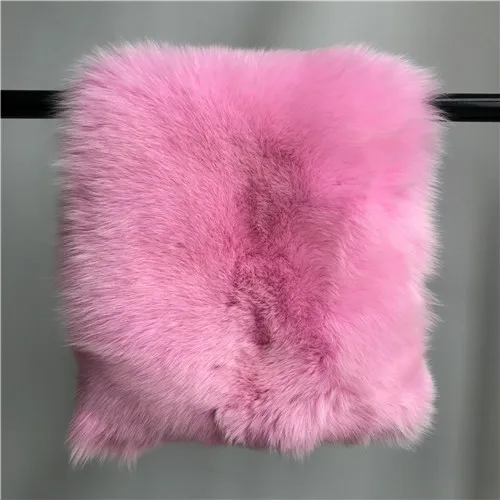 Baby pink Женское зимнее пальто из натурального Лисьего меха, новинка, модная женская куртка из натурального Лисьего меха, толстые съемные рукава, пальто из натурального Лисьего меха - Цвет: Baby pink