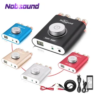 Цифровой усилитель мощности Nobsound, Hi-Fi NS-20G Mini Bluetooth 5,0 TPA3116 Hi-Fi DSP стерео усилитель для наушников 100 Вт + 100 Вт с адаптером