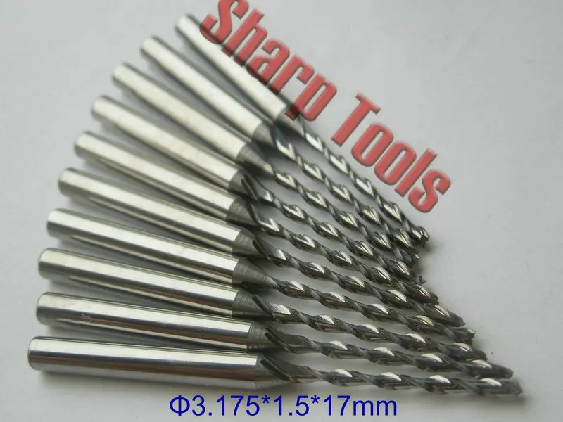 3.175*1.5*17mm 2 Flute Solid Carbide Endmill Engraving CNC Router Tool Bits Micro Milling Cutters for Wood Cutter Lathe | Инструменты