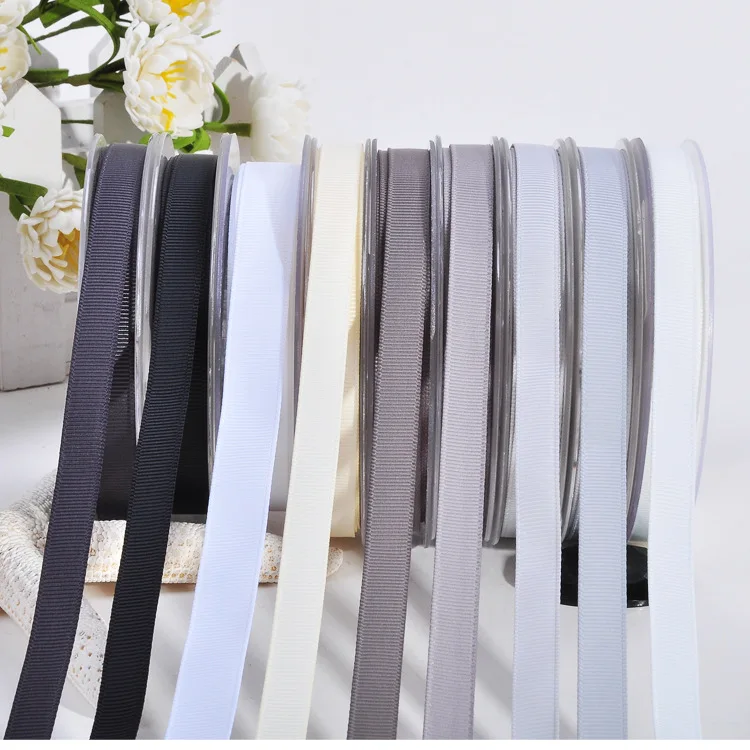 Лента Корсажная однотонная серия белого и черного цветов 100 лет | Дом сад