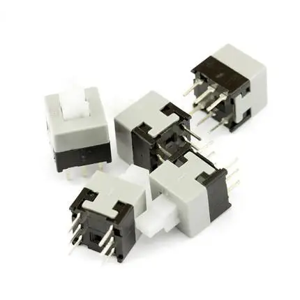 100Pcs 8.5*8.5mm Double Row Self-Locking Switch/Push button switch/key switch 6Pin |