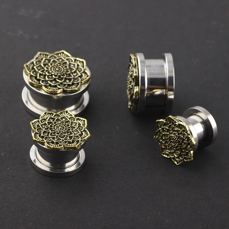 JUNLOWPY mix5-16mm, 70 шт., нержавеющая сталь, заглушка для ушей, телесный, туннельный пирсинг, экспандер, серьги, мочка, носилки, мужские ювелирные изделия для тела
