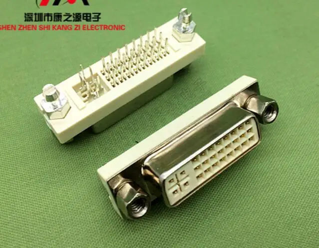 

50pcs DVI 24+5 Female Weld Plate 180 Degree DVI Header Female Socket Plug Straight Socket Connector