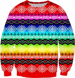 color as the picture PLstar Космос Прямая ; г.; Новая мода Crewneck Толстовка Рождественский получить освещены Ханука принт 3d Для мужчин Для женщин Повседневное пуловеры - Цвет: color as the picture
