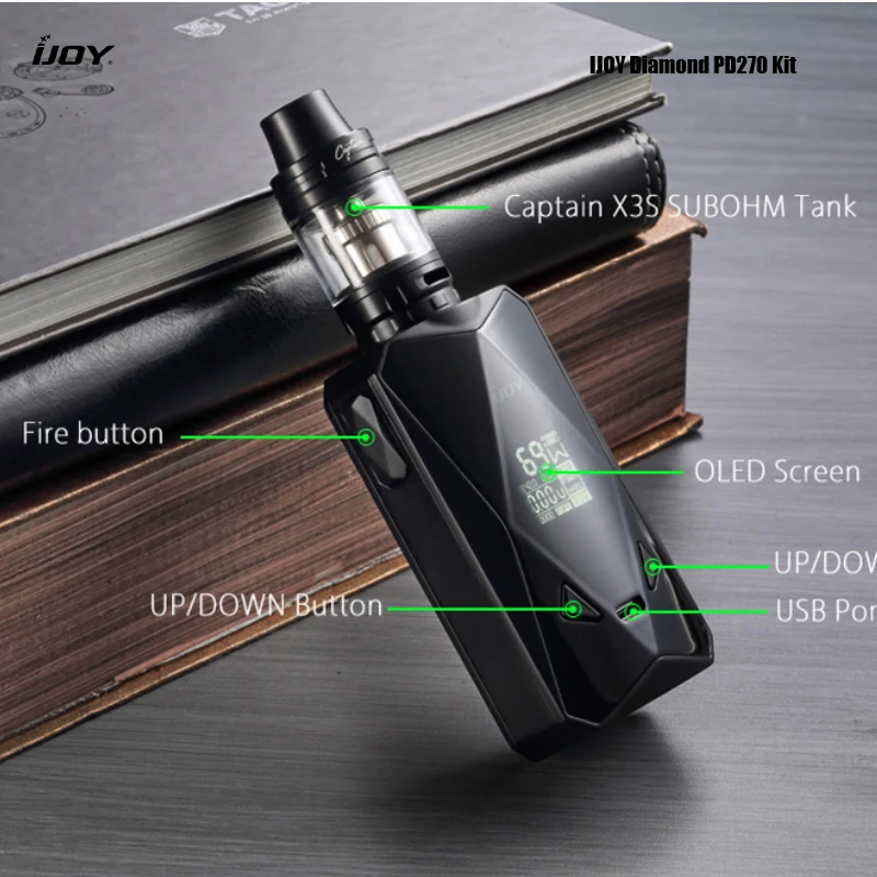 Оригинальные электронные сигареты IJOY Diamond PD270 комплект поле Mod Starter Kit 6000 мАч