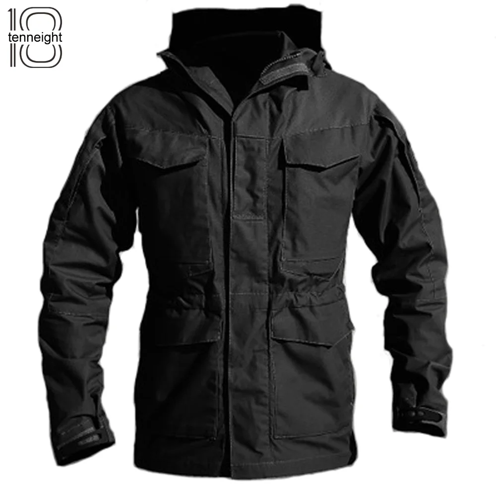 Black TENNEIGHT M65 военная тактическая ветровка мужская зимняя Осенняя уличная куртка Battlefield пальто летчика Толстовка Полевая куртка - Цвет: Black