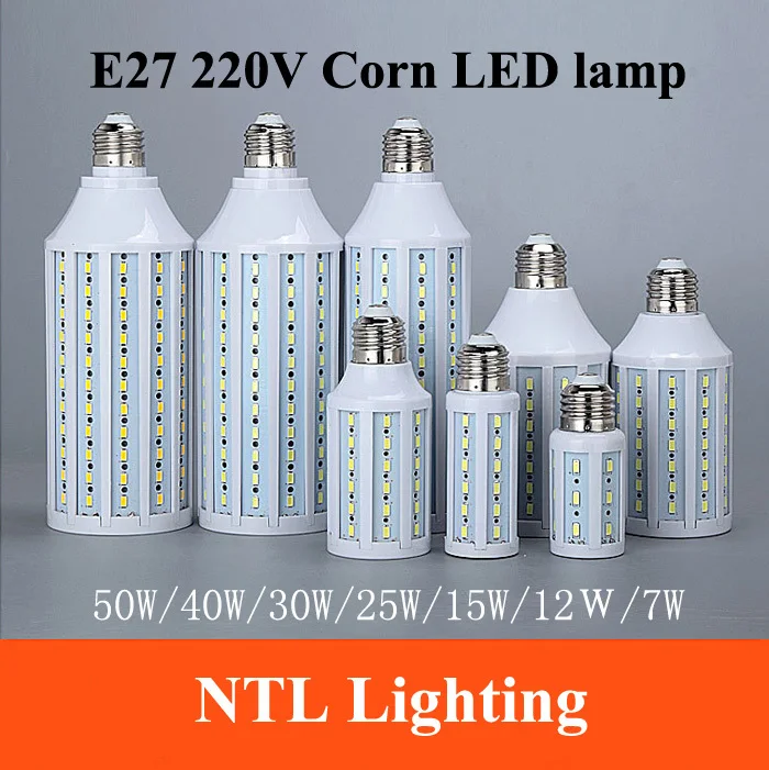 Новый E27 7 Вт 12 15 25 30 40 50 5630 5730 SMD Светодиодная лампа луковицы 220 В 230 лампы spotlight пятно