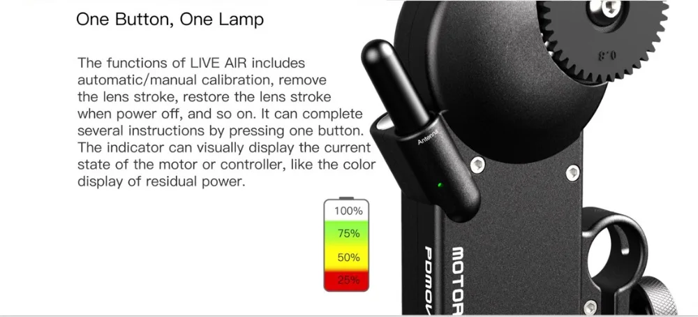 PDMOVIE LIVE AIR Bluetooth Беспроводная система слежения за фокусом для Zhiyun Crane 2 DJI RoninS RONINS AK2000 AK4000 Zhiyun Crane2