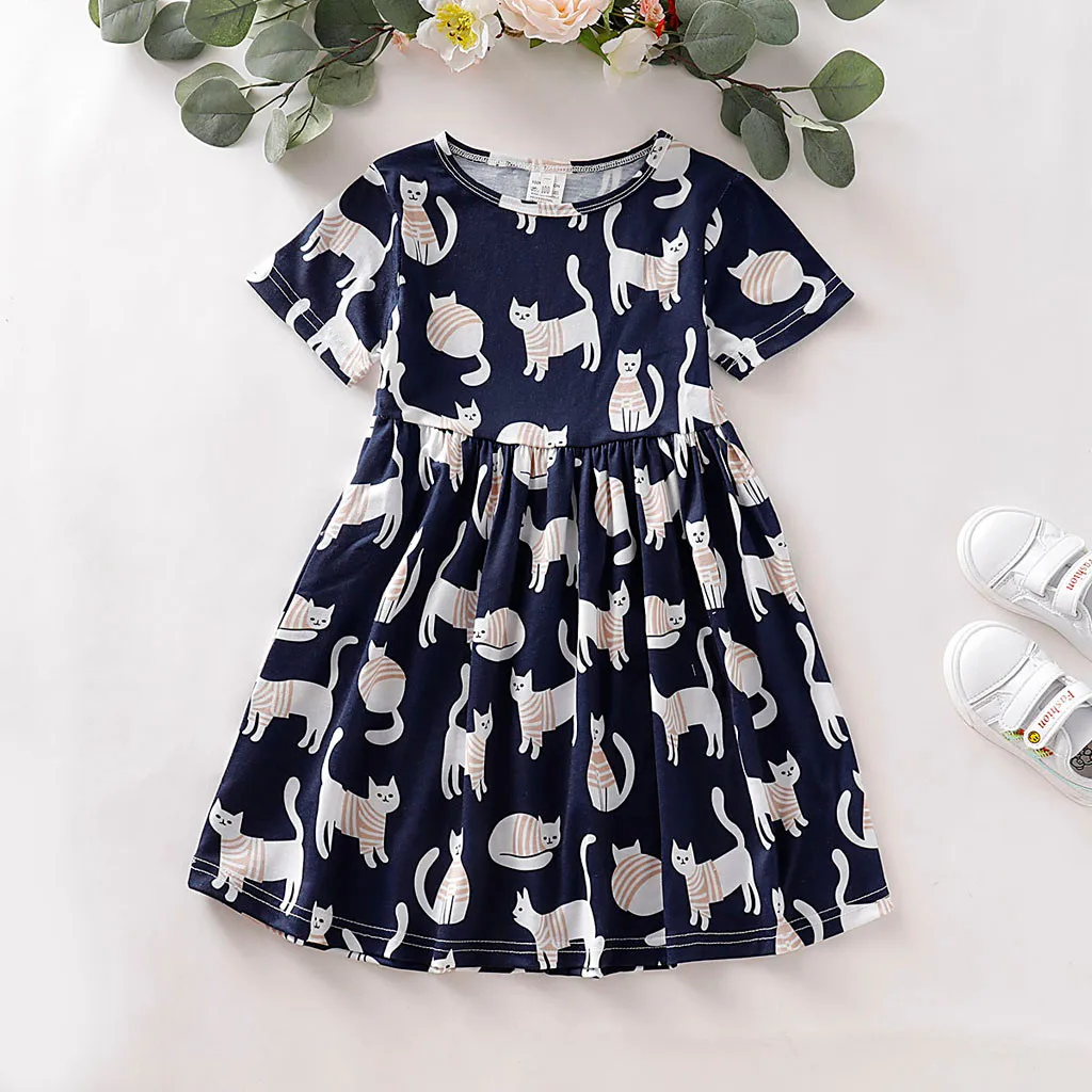 Infant Toddler Kids Baby Girls Halloween Dress Floral Party Thanksgiving Princess Dresses Clothes | Детская одежда и обувь