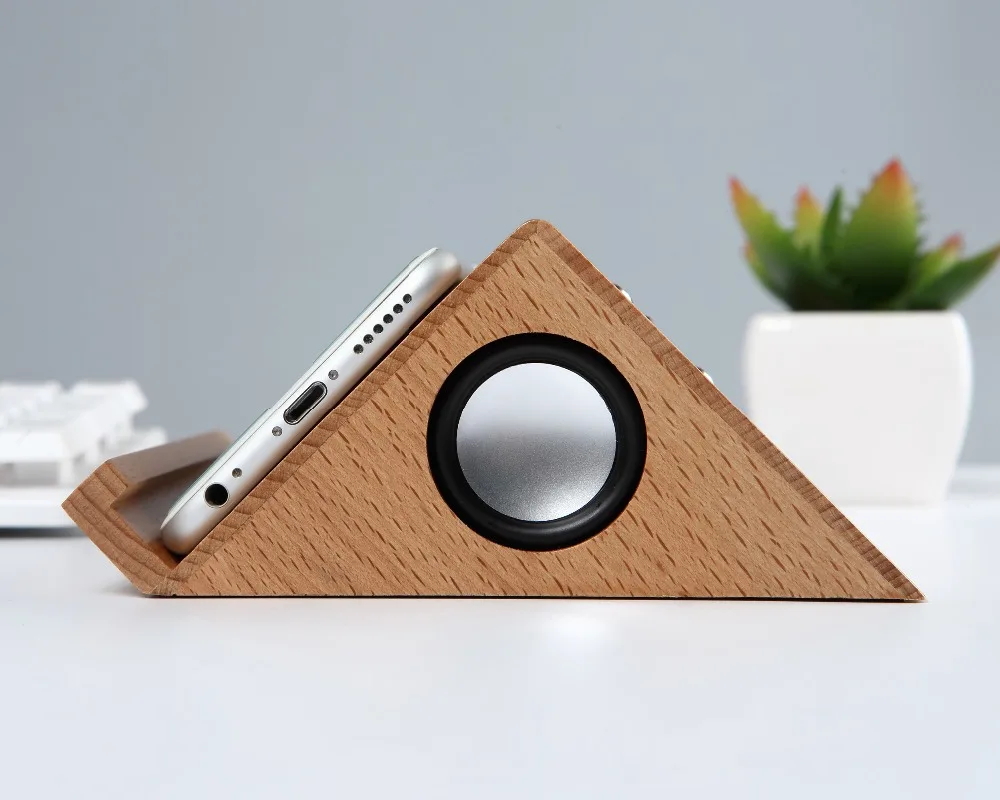 5 шт./лот 2017 новейший динамик Bluetooth Беспроводная колонка треугольный деревянный